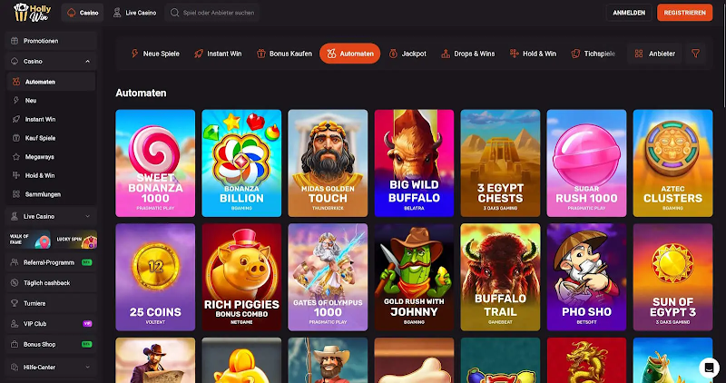 Hollywin Casino – Testbericht Screenshot